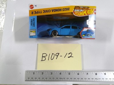 Hot Wheels 2023 Honda Civic Type R Pull-Back Speeders Metal Blue Car 3+ New Toy