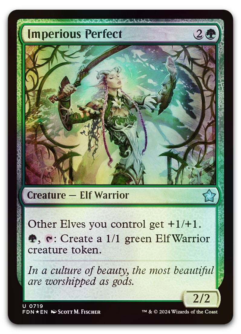 Imperious Perfect #719 (Foil) (NM) Foundations FDN Magic MTG