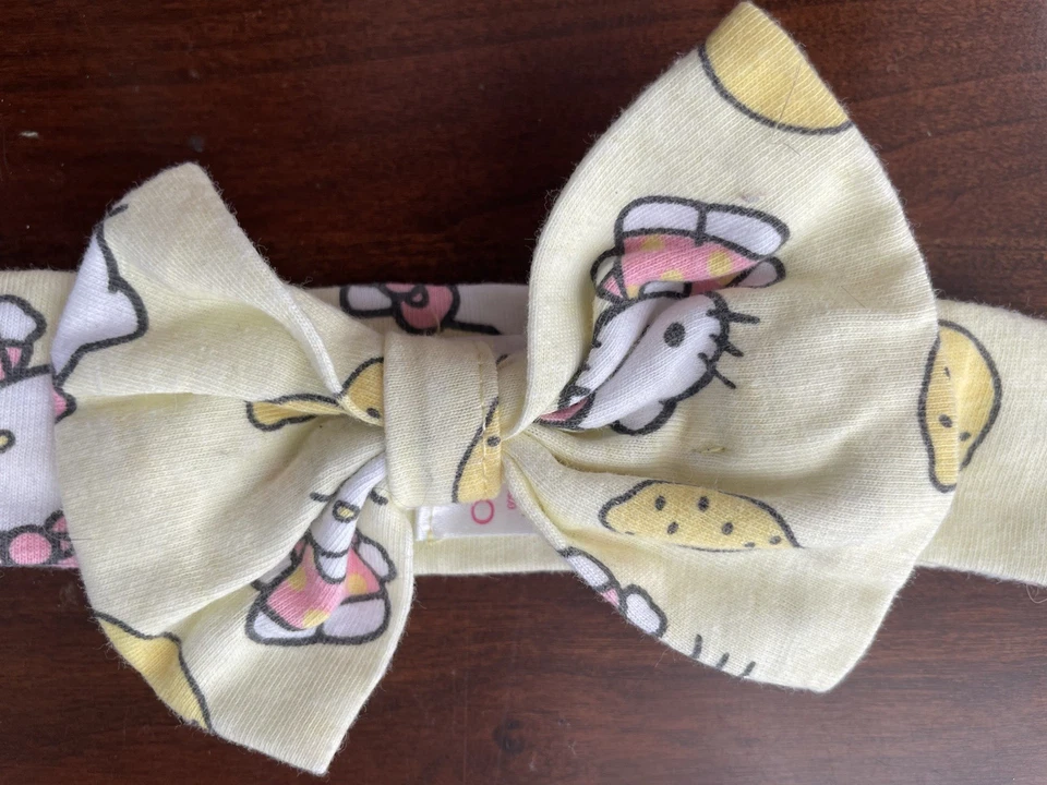 Hello Kitty Baby Girls Lemons Cotton Blend Bow Headband Pastel Yellow One Size - Image 3 of 4
