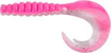 Dr.Fish Grub Soft Fishing Lures, 3 inch Plastic 3-10 Pack, Pink/Pearl 