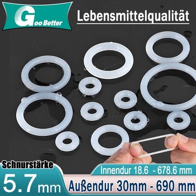 Weiße Transparente O-Ring-Dichtung, Wasserdichte Gummidichtung, Silikondichtung