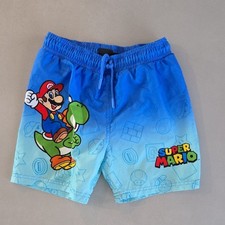 Nintendo Super Mario Blue Kids' Swim trunks Size 5-6Y