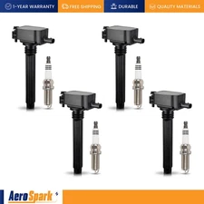 4 Ignition Coil & 4 Platinum Spark Plug fit 2013-2016 Dodge Dart 2.0L l4 UF648