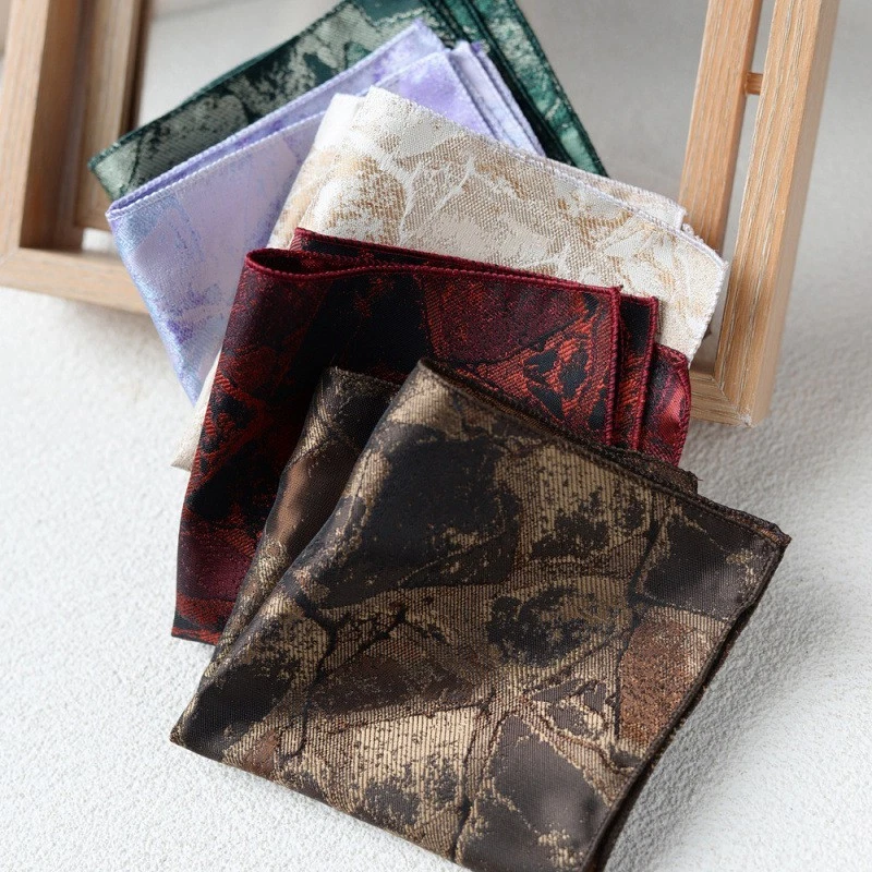 Vintage Paisley Pocket Square Handkerchief Men's Chest Business Suit Accessories - Image 2 of 4