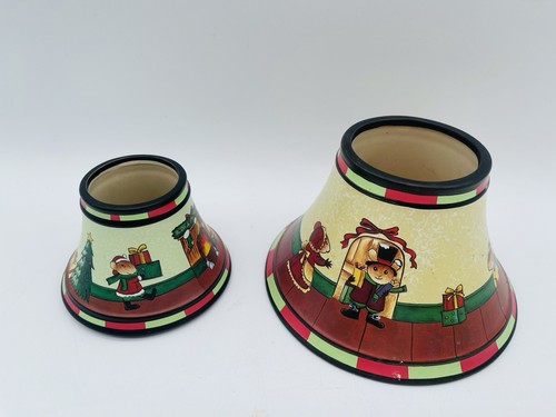 YANKEE CANDLE Night Before Christmas Mice Jar Candle Shade x2 Medium & Small - Picture 4 of 4