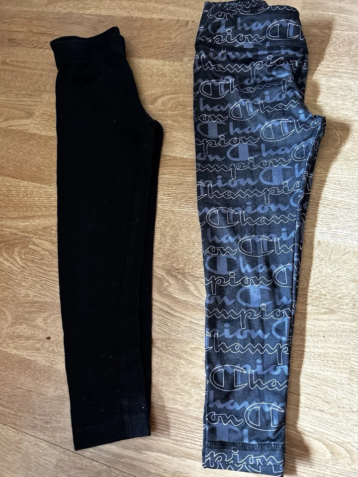 Champion and Carter’s Leggings Paquete Azul Marino y Negro, para Niñas, Talla 4T Foto 2 de 4