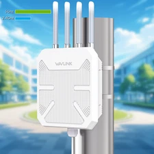 AC1200/WiFi6 AX1800 Outdoor WiFi Long Range Extender Repeater High-gain Antennas