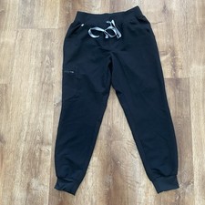 FIGS Zamora Jogger Scrub Pants Womens Small Technical Collection Black