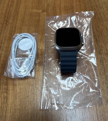 Apple Watch Ultra GPS + Cellular 49mm Titanium Case with Midnight Ocean Band
