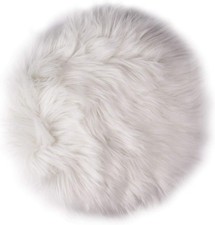 12 Inch Mini Round Faux Fur Rug Fluffy Living Room Carpet