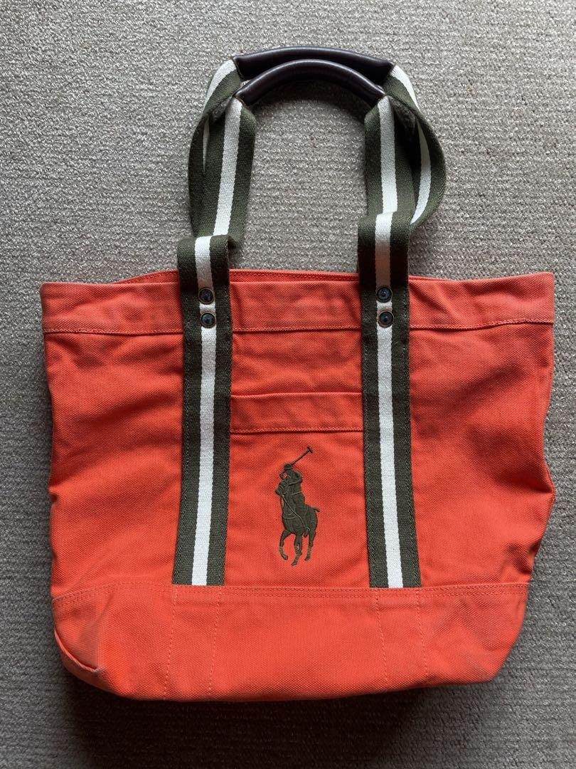 Ralph Lauren Big Pony Polo Tote Bag Vintage Edizione Limitata VHTF Rara Rossa Semplice