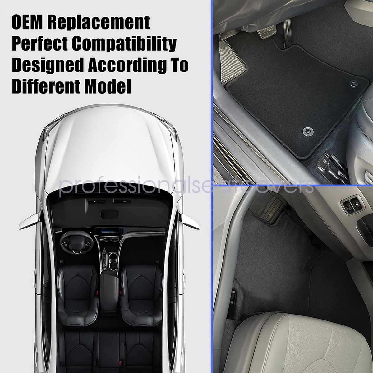 Car Lux Tappetini Su Misura Per Mazda MX5 RF ND (dal 2015), Velour 1900 G/m², Con Stemma Ricamato E Bordi In Alcantara - 4