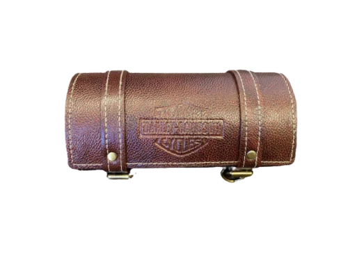 Brand New Pure Leather Brown Color Tool Roll Bag For Harley
