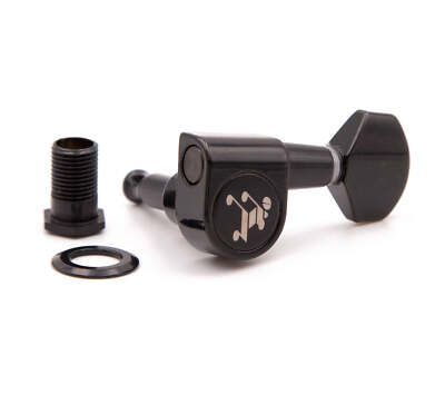 Tone Ninja Import 2-Pin tuner set, 6 Inline staggered, Black