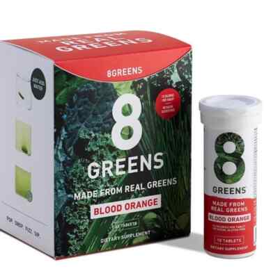 8Greens Brausetabletten Blutorange, Packung mit 60 Tabletten