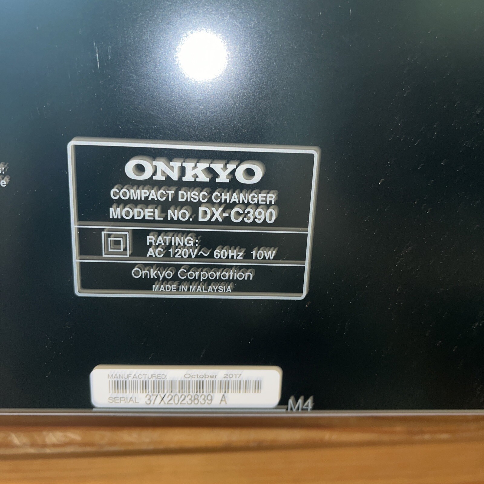 Onkyo DXC390  6 Disc CD Changer, Tested, Works