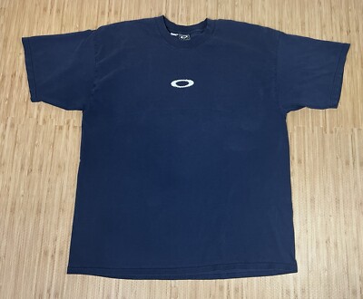 Vintage 90s Y2K Oakley Software Center Logo T-Shirt XL Faded Black 