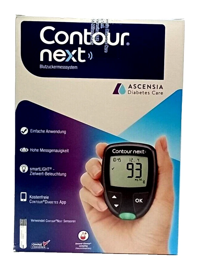 ASCENSIA DIABETES CARE DEUTSCHLAND GMBH Contour Next Blutzucker-Messgerät mg/dl plus Teststreifen