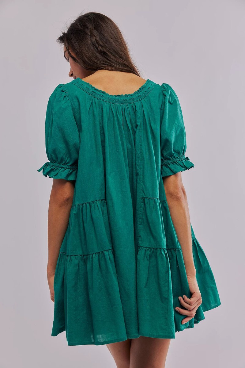 Free People Sandy Shores Babydoll Mini Dress S 6 Women's Casual Short NEW  39034 | eBay