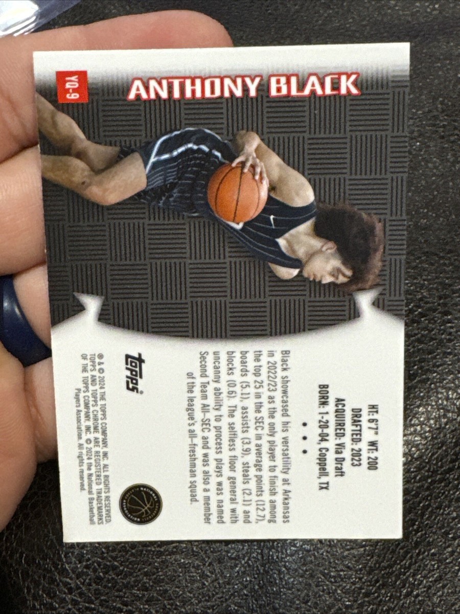2023-24 Topps Chrome Basketball Anthony Black “Youthquake” Rookie