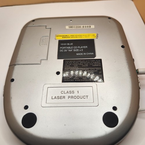 Vintage DiscMan Style Blue CD player Model Y5101 Lazer - Picture 9 of 12