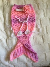 Hand Crochet Baby Mermaid Outfit, Mermaid Tail, Baby Mermaid Costume Newborn