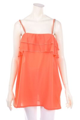 JUST FOR YOU MILANO Blusentop Bluse Top Volants XL apricot NEU