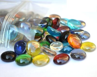 GEMISCHTE Deko GLAS Kieselsteine Mosaik Steine Hochzeiten VERANSTALTUNGEN Basteln 17-20 mm