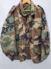 Alpha Industries M65 Camo Jacket Mens L Green Woodland Cold Weather Military