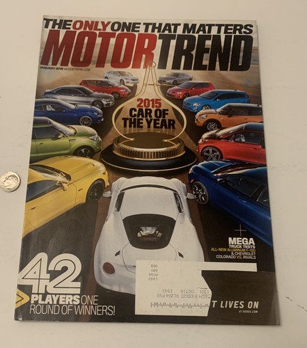MotorTrend January 2015 Magazine Ripped Cover 114 Pages Acura Audi BMW Cadillac - Picture 2 of 6