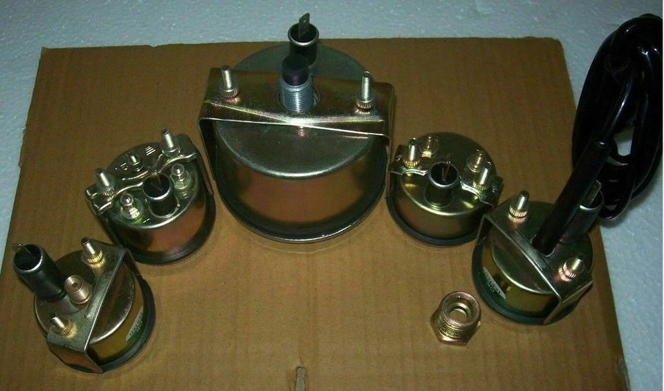 12V Willys Jeep M38 1952 Gauges Kit with Speedometer - Olive Green Bezel - Image 2 of 4