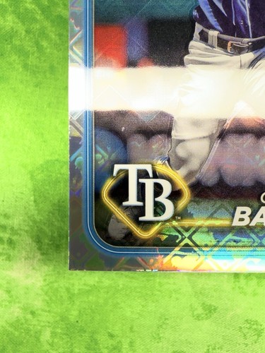 Oslevis Basabe RC - 2024 Topps Chrome Logofractor #41 Tampa Bay Rays Rookie - Picture 6 of 11