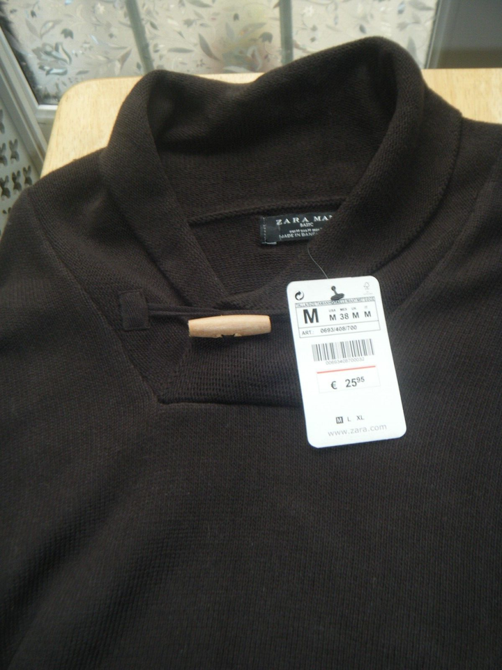 Zara Mens Jumper Size Medium Colour Brown Brand New with Tags eBay