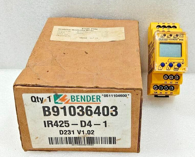 BENDER IR425-D4-1 INSULATION MONITORING DEVICE B91036403 D231 V1.10 New
