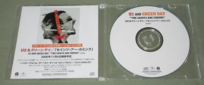 $0 ship U2 official JAPAN PROMO ONLY CD ACETATE The Saints Are Coming GREEN DAY