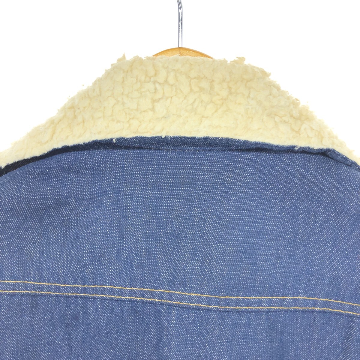 70'S Sears ROEBUCKS BADDAY Denim Boa Jacket Men's M Size