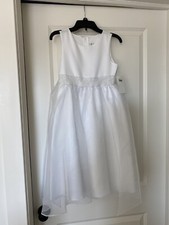 Rare Editions Communion or Flower Girl white dress size 10