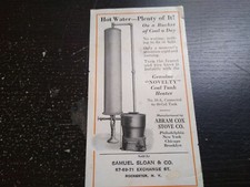Abram Cox Stove Co. Samuel Sloan And Co. Vintage Advertising Ink Blotter