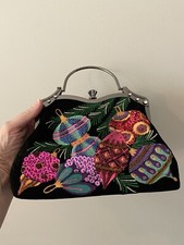 Vendula London Black Velvet Evening Bag As Is