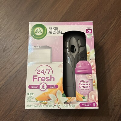 NEW Airwick Fresh New Day White Flowers & Melon Starter Kit