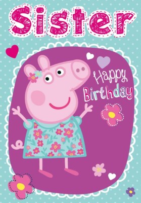 3rd Birthday Card, Peppa Pig 3rd Birthday Card, Envelope Included