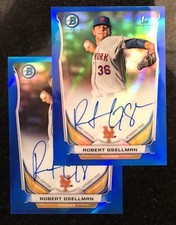 2014 Bowman Chrome Auto /150 Robert Gsellman Rookie RC Blue Refractor Mets