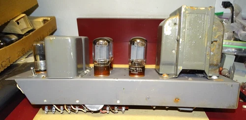 Collins Radio Modulator Audio Chassis, 6L6G Quad