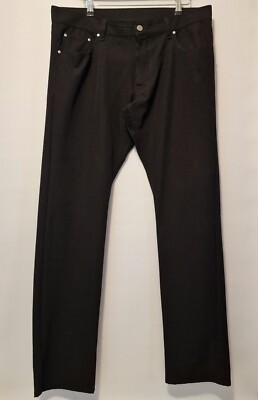 Gianfranco Ferre Black Trousers W36 L34 Mid Rise Aunthenticated Made In Italy