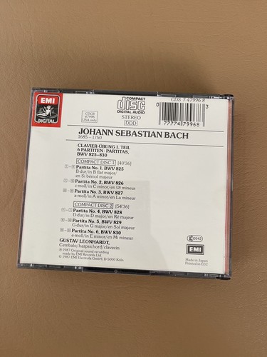 Bach: Clavier-Übung 1.Teil etc. / Leonhardt / EMI 2 CD box CDS 7 47996 8 JAPAN - Picture 2 of 6
