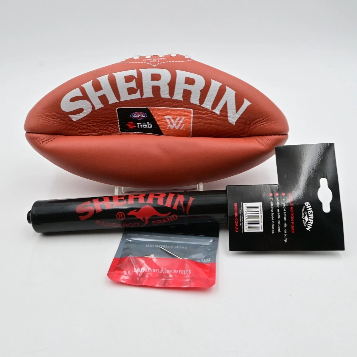 Ballon De Foot Australien SHERRIN Taille 5 - Réplique Officielle AFL - Rouge