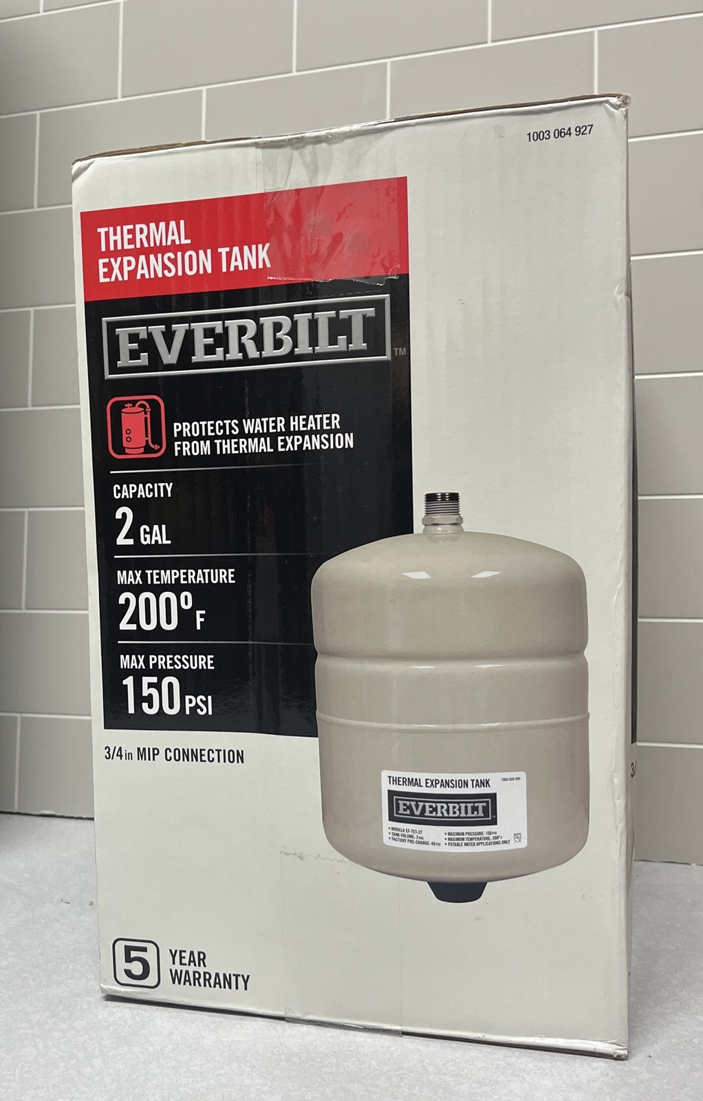 140N43 ST Series In-Line Thermal Expansion Tank, Gal Tank First Supply