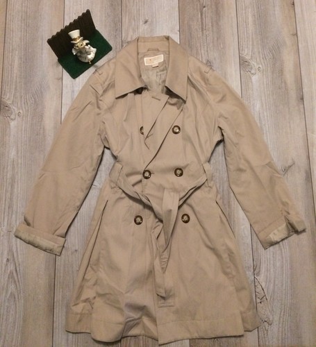 Michael Kors Trench Coat Women XL Beige 