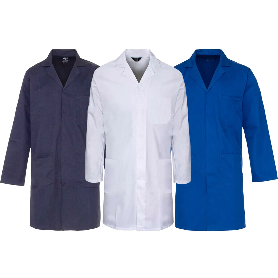 SUPERTOUCH UNISEX LAB COAT LABORATORY WORK DOCTOR MEDICAL DENTAL NURSING TECHNICIAN OVERALL