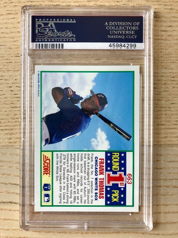 1990 Score Frank Thomas #663 Rookie Card - Gem Mint - PSA 10 | eBay